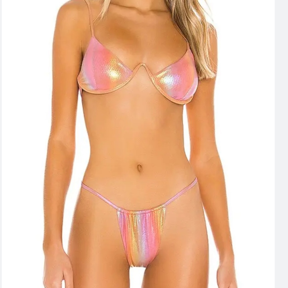 Revolve Lovewave Shiny Sherbet Bikini